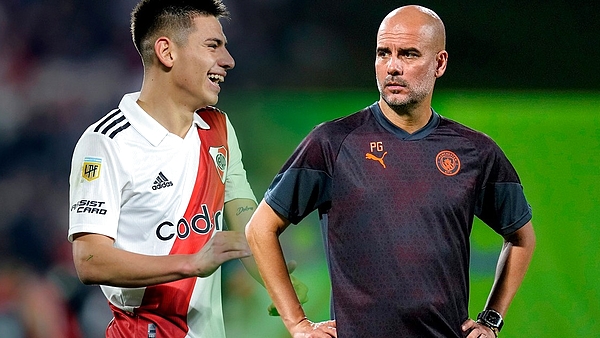 Por qué Guardiola habló de Echeverri y la buena noticia que le dio a River