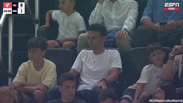 Lionel Scaloni dijo presente en el partido entre el Mallorca y el Real Madrid