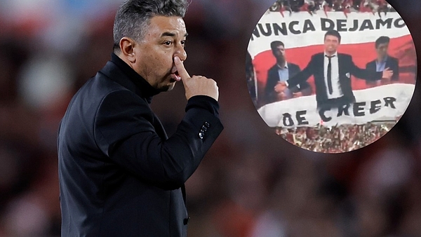 La bandera especial para Gallardo que estrenaron los hinchas de River: 