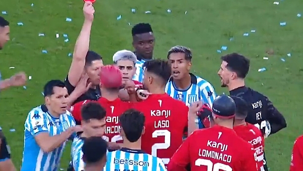 Video: la roja a Damián Pérez en Racing vs. Independiente