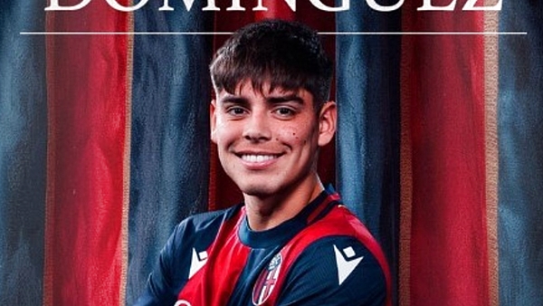 Presentaron a Benja Domínguez como nuevo jugador de Bologna