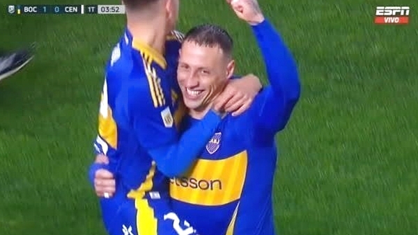 Video: el golazo de tiro libre de Lema para el 1-0 de Boca