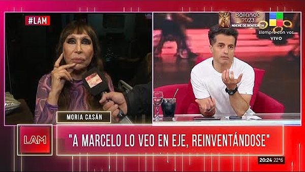 ?? Moria Casan analiza el enojo de Marcelo Tinelli en vivo