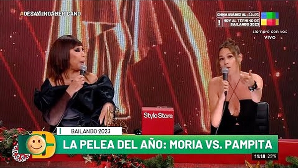 La pelea del ano en el Bailando 2023: Moria Casan vs. Pampita Ardohain